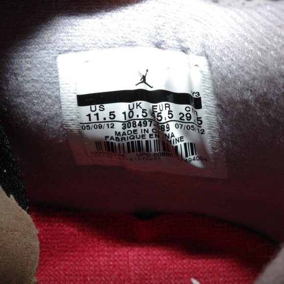 Nike Air Jordan 4 Retro 2012 Bred 308497-089 Black Cement Grey Fire Red US 11.5 - Picture 12 of 12